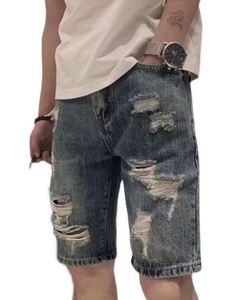 Shorts en jean pour hommes, coupe décontractée, légers, respirants, style streetwear, taille mi-haute, fermeture boutonnée, en denim de coton, service OEM, vente en gros, pas cher - Product Image 1