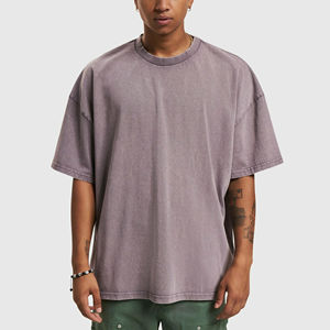 Professional High Quality Heavyweight Custom Blank Plain White Oversized 100% Cotton Vintage Acid Washed T <b>Shirt</b> <b>Men</b> - Product Image 1