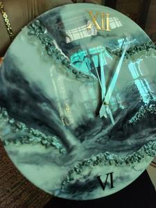 นาฬิกาแขวนผนังเรซิ่นอีพ็อกซี่สุดหรู - ของตกแต่งบ้านทำมือ - นาฬิกาขนาดใหญ่สวยงามสำหรับพื้นที่อยู่อาศัยที่มีสไตล์ "สำหรับบ้านและของตกแต่ง" - Product Image 5