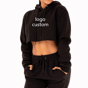 Custom Logo Women's Crew Neck Sweatshirt Drop Shoulder <b>Long</b> <b>Sleeve</b> <b>Black</b> Pullover <b>Top</b> - Product Image 3