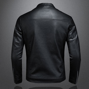 genuine Sheep Skin Faux Leather <b>Jacket</b> Durable Slim Loose Quilted Feature Solid <b>Linen</b> Plain Dyed Autumn <b>jacket</b> for <b>men</b> - Product Image 2