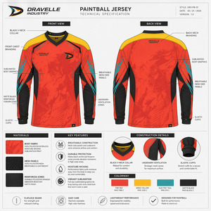 Wholesale Custom <b>Paintball</b> Jersey Sublimated Speedball Woodsball Training Sportswear - Product Image 6