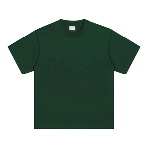 T-shirt pour homme à manches courtes en coton 100% couleur bordeaux, col rond, coupe classique, couleur unie, logo sur le devant, écologique - Product Image 3