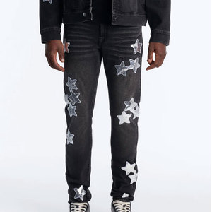 Wholesale Designer Blue Jeans <b>Men</b> Skinny <b>Stretch</b> Denim Pants Slim <b>Men</b> Acid Wash Jeans in Pakistan New Fashioned Style Streetwear - Product Image 1