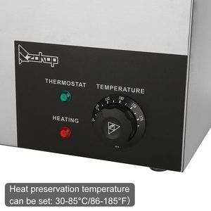 ZOKOP Attrezzatura per Riscaldamento Alimenti 110V 600W, 10L*2, Due Piatti in Acciaio Inox per Zuppe e Pollo, Colore Argento - Product Image 5