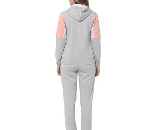 Ensemble de survêtement zippé uni pour femme, sweat à capuche et pantalon de jogging, streetwear décontracté, hiver, 100% coton, prix abordable, prix de gros - Product Image 2
