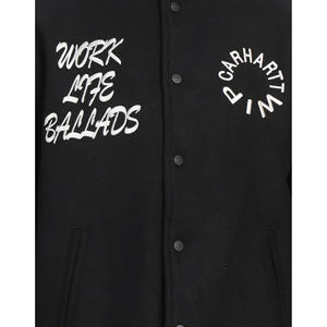 Meilleure qualité hommes Baseball Varsity vestes 100% coton Premium tissu Street Style côtelé tricot col avant broderie culture - Product Image 4