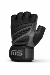 Half Finger Leather Gym Gloves with Adjustable <b>Wrist</b> <b>Strap</b> for Weight Lifting and Fitness Training Unisex - Product Image 3
