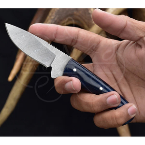 Couteau de chasse artisanal en acier Damas, manche en Micarta et bois de jute, couteau de survie Bushcraft à lame pleine, fournisseur OEM - Product Image 6