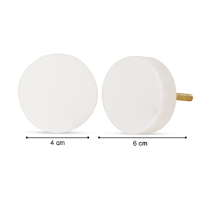 Shubham Handmade Marble <strong>Drawer</strong> <strong>Knobs</strong> &amp; Dresser <strong>Pulls</strong> with Carved Floral Pattern for Kitchen Cabinets - Product Image 4