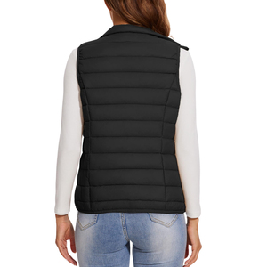 Women's Matte Puffer Vest Padded <b>Quilted</b> <b>Gilet</b> Minimal Winter Outerwear Private Label Apparel Manufacturer - Product Image 3