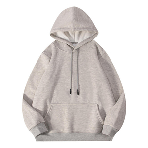 Sudadera con Capucha Extra Grande para Hombre, Color Sólido, Algodón French Terry, Estilo Casual con Bolsillo, para Otoño - Product Image 5