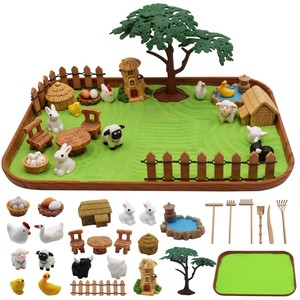 Ensemble miniature de jardin zen en teck artisanal avec design de sable raclé - Vente en gros - Product Image 5