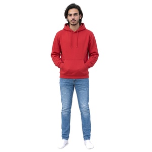 Sudadera con Capucha para Hombre, Color Rostro de Loro, Corte Regular, Algodón French Terry, Casual, Otoño, Color Sólido, Diseño con Bolsillo, Manga Larga - Product Image 3