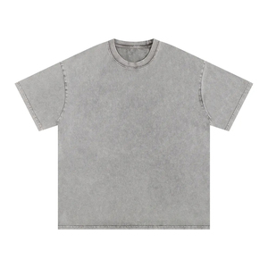 T-shirt pour homme de haute qualité, effet délavé, sur mesure, 100% coton, tissu tricoté, écologique, style streetwear, nouveau tissu tricoté, col rond - Product Image 5