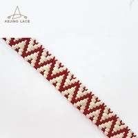 Rubans tissés personnalisés en coton jacquard chevron ondulé de 4 cm pour sangles et chaussures