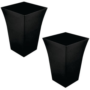 Modern <b>Tall</b> Square Metal Flower <b>Pots</b> Large Black Garden Planters <b>Indoor</b> Outdoor Decorative <b>Plant</b> <b>Pot</b> Container Metal Flower <b>Pot</b> - Product Image 1