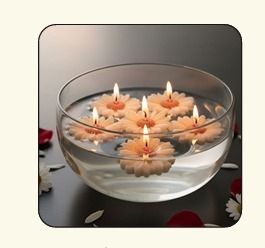 Bougie flottante en forme de marguerite rose en paraffine, sans fumée, sans gouttelettes, pour décoration intérieure de Noël, bougie artistique moderne non parfumée - Product Image 3