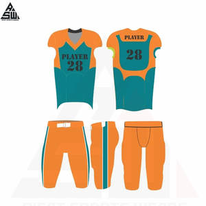 定制男式成人美式橄榄球队队服大码耐用面料合身球衣搭配裤子高品质队服套装 - Product Image 6