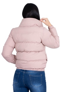 Chaqueta acolchada personalizada para mujer 2025, nuevo diseño, la mejor calidad, moda promocional, abrigo de invierno brillante, decoración con patrón de cuello levantado - Product Image 4