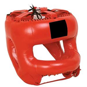 Five B Custom Design Printed Boxing Head Guard PU Leather Protective Training Gear Black White <b>Red</b> Accents Boxing Helmmets - Product Image 5