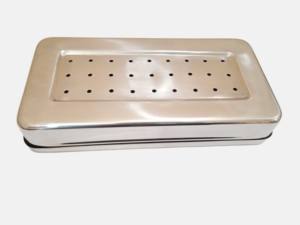 Boîte de rangement pour instruments dentaires en acier inoxydable de qualité supérieure, autoclavable, plateau chirurgical pour stérilisation manuelle, certifié CE, usage médical - Product Image 2