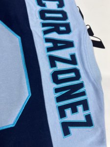 fully custom applique embroidery applique t-shirts cotton French terry Baseball T-shirt name Number <b>Panel</b> Breathable Jersey - Product Image 3