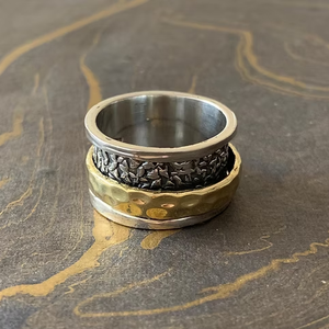 Artisan Crafted 925 Silver <b>Spinner</b> <b>Ring</b> Rotating Band Meditation Jewelry Everyday Wear Wholesale Supplier - Product Image 4