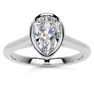 Moissanite Pear Cut Luxury Certified <b>Ring</b> 925 Sterling <b>Silver</b> 18K Gold Plated <b>Solitaire</b> Engagement <b>Ring</b> Women Party Wedding - Product Image 1