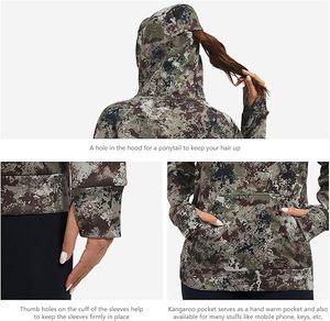 Sweat-shirt polaire pour femme avec cache-cou, résistant à l'eau, idéal pour la pêche et la randonnée - Product Image 6