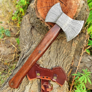Damascus Double Head <b>Axe</b> Professional Pattern Steel Dual Blade Outdoor <b>Wood</b> <b>Chopping</b> Camping Tool Damascus Double Head <b>Axe</b> - Product Image 2