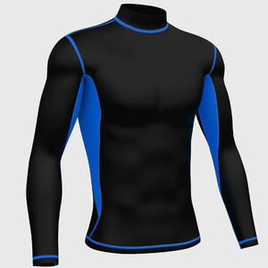 Camisetas de Compresión para Hombre, Ropa Deportiva para Gimnasio, Manga Larga, Color Negro, para Rugby, Deporte, Maternidad - Product Image 2