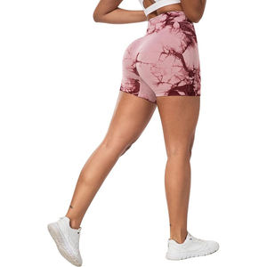 Shorts de yoga taille haute à imprimé écossais simple pour femme, taille élastique, extensibles dans les quatre sens, en Spandex/Polyester, pour l'entraînement - Product Image 3