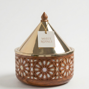 Premium Durable Insulated Arabic Style Hotpot <b>Serving</b> <b>Dish</b> Luxury Wooden Casserole Buffet <b>Set</b> Stainless Steel Lid Eco-Friendly - Product Image 1