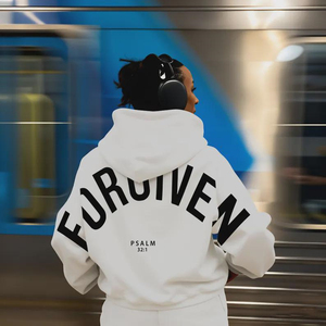 OEM Custom Oversized Sweatshirt Large Letter Printing Unisex <b>Pullover</b> <b>Men</b> Women Hoodies Street Style Printing Fast Customization - Product Image 2