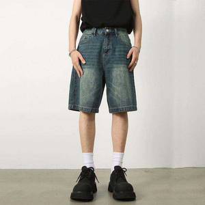 Shorts en jean taille haute pour homme, longueur mi-cuisse, imperméables, respirants, en coton, classiques, décontractés, pour l'extérieur, été, fabrication OEM - Product Image 3