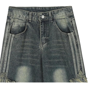 Men Korean Fashion Wide Leg Denim Jeans Oversized Loose Fit Baggy <b>Pants</b> Streetwear Clothing - Product Image 5
