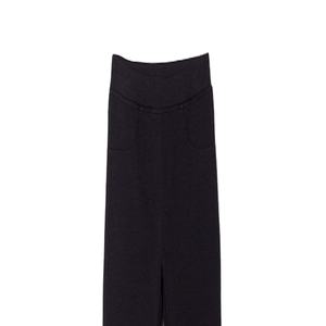 Pantalones de punto negros para niñas, con forro polar, elásticos, transpirables, cálidos, con bolsillos traseros para uso diario - Product Image 2