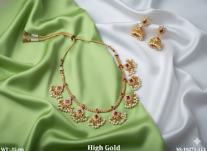 Conjunto de Collar de Estilo Antiguo Premium con Detalles Clásicos, Joyería Étnica para Novias, Perfecto para Estilos Festivos y de Ocasión - Product Image 3