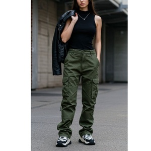 Pantalones Cargo de Secado Rápido Ecológicos Personalizados para Mujer, Estilo Overol, Tejido de Punto, Poliéster/Algodón, Estilo Urbano, Gran Venta - Product Image 2