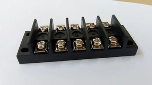 Premium 5 Way Terminal <b>Block</b> PCB <b>Mount</b> Clamp Connector 20A 110V Nylon Housing Electrical Wiring Component Black - Product Image 3