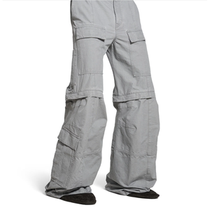 Pantalones Cargo Casuales Rectos de Algodón Ripstop para Hombre, Cintura Media, con Rodilla Desmontable, Venta al Por Mayor - Product Image 3