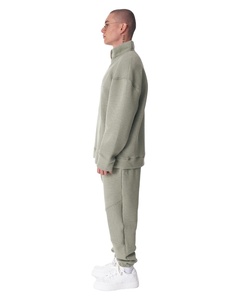 Conjunto Deportivo de Invierno para Hombre con Capucha y Media Cremallera, OEM ODM Personalizado, 100% Algodón, Casual, de Alta Calidad, 2 Piezas - Product Image 4