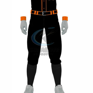 Uniforme de baseball classique à boutons pour hommes - Vêtements de sport en polyester respirant et durable entièrement personnalisables pour adultes - Product Image 6
