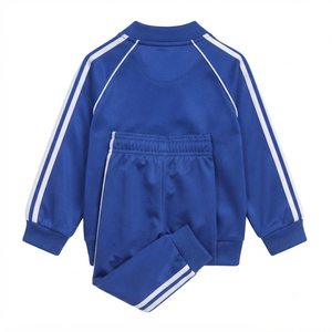 Blue Adult Unisex Lightweight Cotton Tracksuit Full Sleeve Drawstring Front Logo Sporty Design Breathable Polyester Winter Wear - Product Image 2