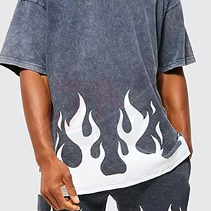 Camiseta de algodón suave con estampado acid wash estilo streetwear, camiseta gráfica de moda urbana, venta al por mayor de camisetas acid wash para hombre - Product Image 5