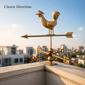 Jogoo - Indicador de Viento Metálico con Diseño de Gallo |   Indicador Decorativo de Dirección del Viento para Exteriores con Puntos de Brújula, Resistente a la Intemperie, para Granja - Product Image 2