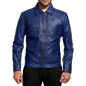 Chaqueta Clásica de Invierno para Hombre, Hecha a Medida, de Cuero Genuino de la Mejor Calidad, Corte Ajustado, con Logotipo Frontal, Impermeable y Resistente al Viento - Product Image 5