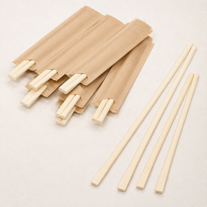 Baguettes jetables en bois écologiques de qualité export avec design moderne et emballage personnalisé en pochette en papier - Product Image 5