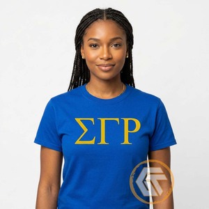 Vente en gros GREEK TREASURES Sororité Sigma Gamma Rho – T-shirt décontracté d'été pour femme, écologique, respirant, anti-UV, anti-plis, 100 % coton - Product Image 4